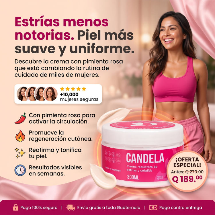 CANDELA - Crema reductora de estrías y celulitis