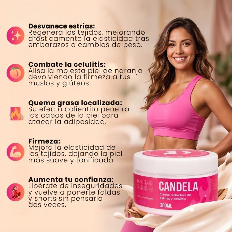 CANDELA - Crema reductora de estrías y celulitis